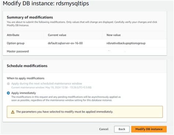 modify-db-instance — AWS CLI 2.1.30 Command Reference